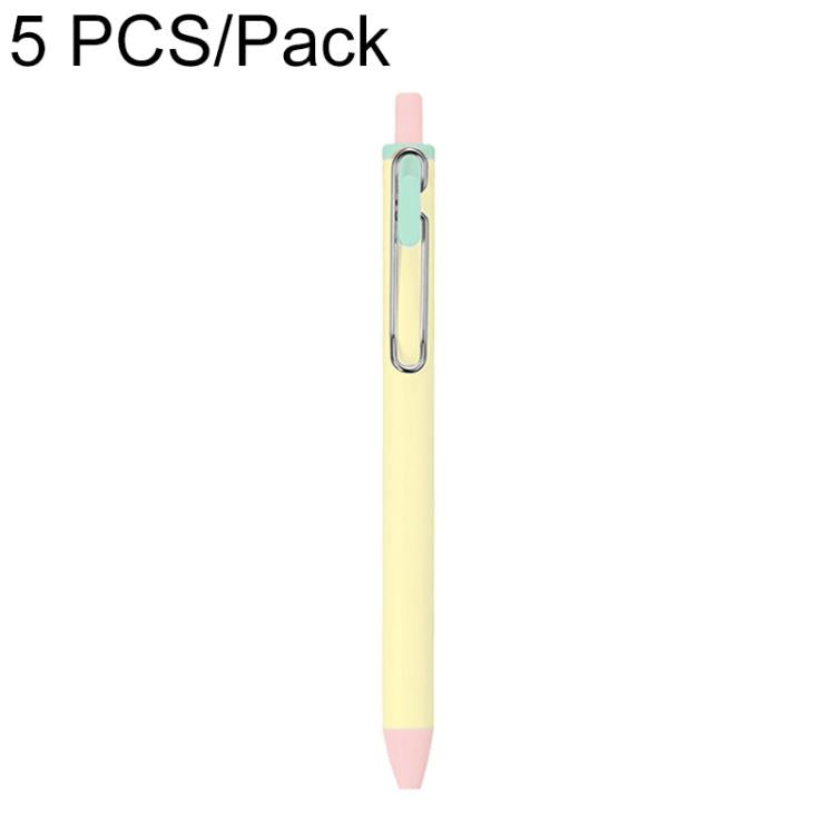5 PCS/Pack 0.5mm Bullet Tip Colorful Retractable Pocket Ballpoint Pen