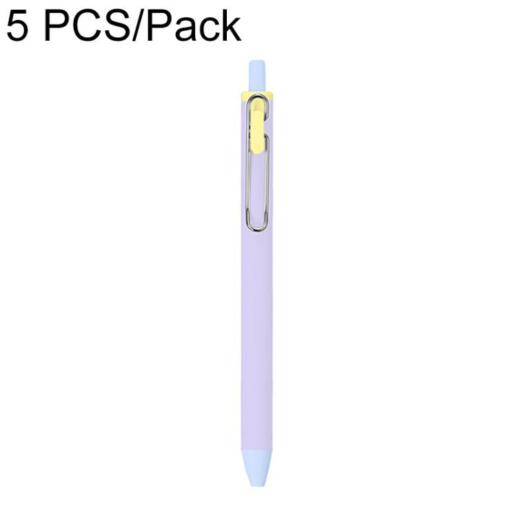 5 PCS/Pack 0.5mm Bullet Tip Colorful Retractable Pocket Ballpoint Pen
