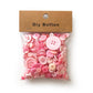 Round resin DIY buttons, pink mix with varied 2-4 hole button faces