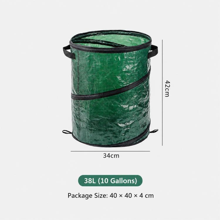 Environmentally Friendly Garden Portable Foldable PE Leaf Garbage Bin, Small 42x34cm, Large 60x46cm, Extra Large 72x48cm