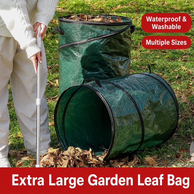 Environmentally Friendly Garden Portable Foldable PE Leaf Garbage Bin, Small 42x34cm, Large 60x46cm, Extra Large 72x48cm