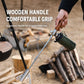 Portable blowtorch with wooden handle and stainless steel ignition body