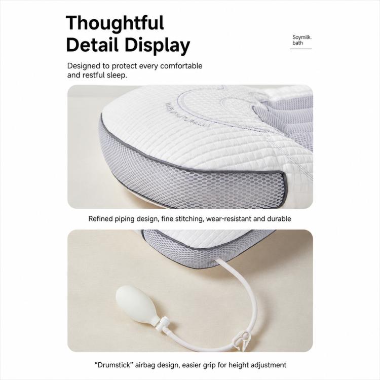 Adjustable Height Breathable Massage Neck Support Airbag Pillow