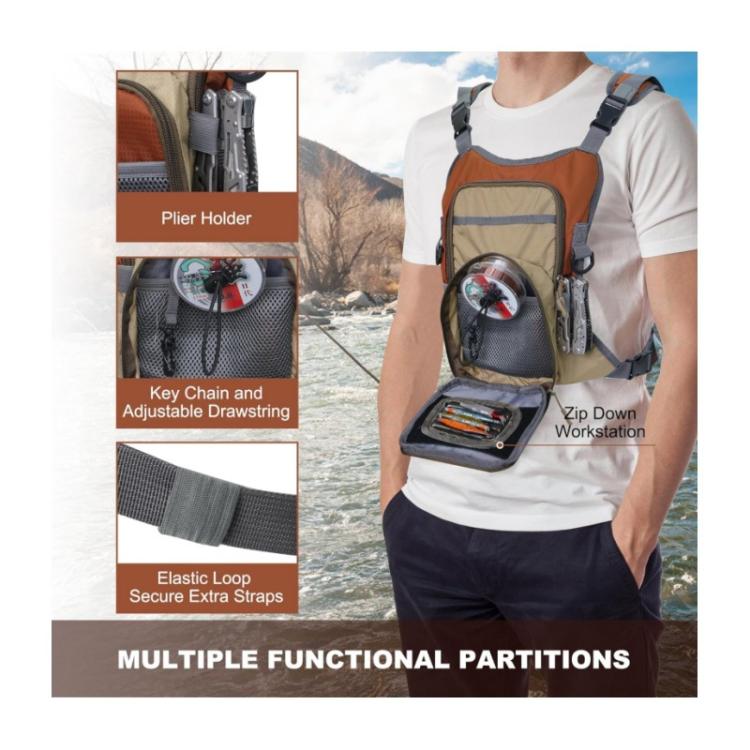 Outdoor Large-Capacity Multi-functional Waterproof Fishing Chest Bag