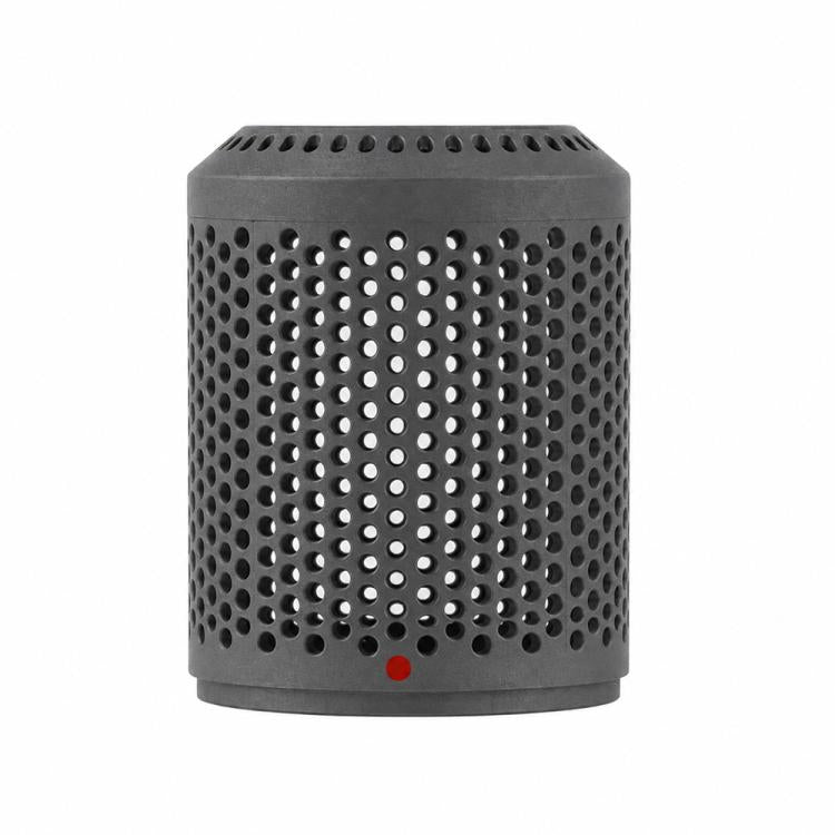 Dark grey outer filter mesh cover cylinder with dense circular vent holes