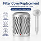 Filter cover replacement showing metal mesh cylinder and hair dryer nozzle parts