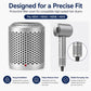 Outer filter mesh cover for Dyson hair dryer, light gray with precise HD01/HD03/HD08/HD15 fit.