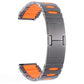 Metal Hybrid Silicone Stainless Steel Watch Band, 22mm