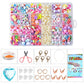 24-grid DIY beaded bracelet kit with pearl-style and colorful beads in a clear tray