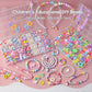 Children’s DIY beaded bracelet kit with multiple finished bead bracelets and storage grids