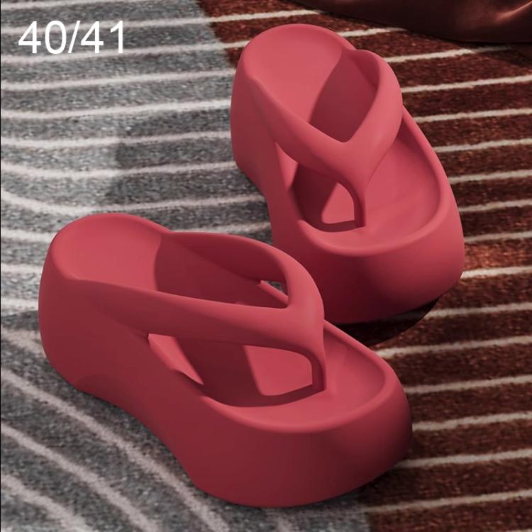 EVA Outer Wear Heightened Thick-Soled Flip Flops, 35-36, 37-38, 39-40