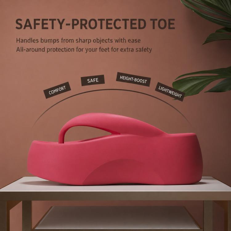 EVA Outer Wear Heightened Thick-Soled Flip Flops, 35-36, 37-38, 39-40
