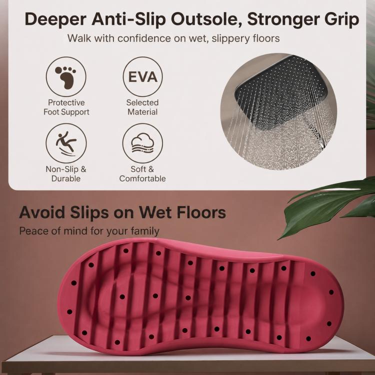 EVA Outer Wear Heightened Thick-Soled Flip Flops, 35-36, 37-38, 39-40