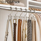 Set of mountain-shaped shower curtain hooks with metal loop and bead accents
