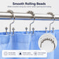 Smooth rolling bead curtain hooks with stable support and rust-resistant design
