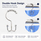Double hook curtain hanger design with dual hanging points and secure rounded ends