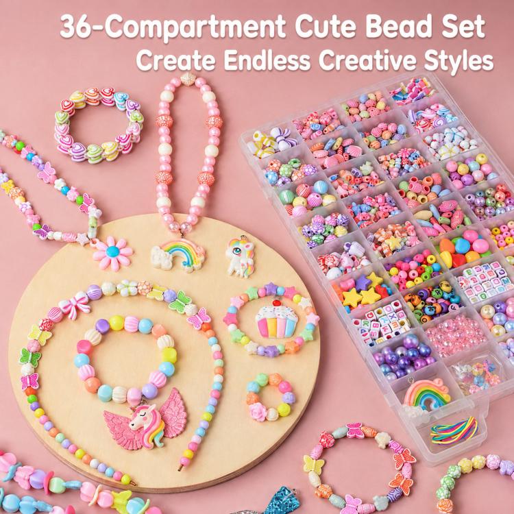 36-grid DIY Beaded Bracelet Kit, Minimalist Accessories, Multiple Accessories