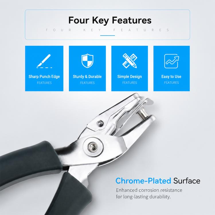 KW-TRIO Handheld Single Hole Punch, 97A0(6mm), 97B0(6mm), 97C3(3mm)