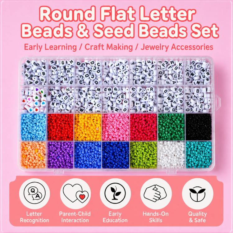 28-grid DIY Beaded Bracelet Kit for Amblyopia Training, 28-grid