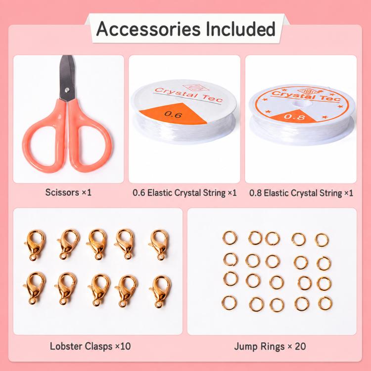 28-grid DIY Beaded Bracelet Kit for Amblyopia Training, 28-grid
