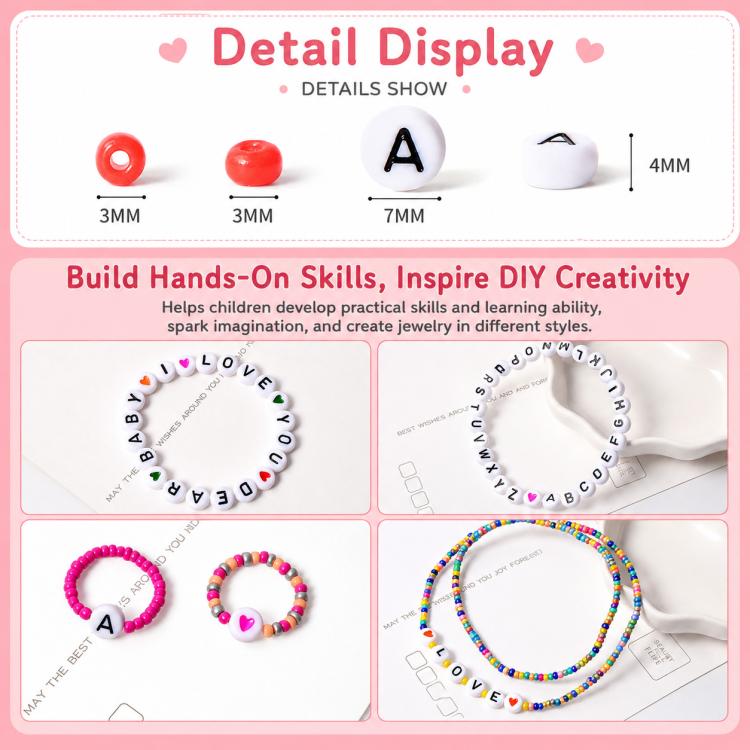 28-grid DIY Beaded Bracelet Kit for Amblyopia Training, 28-grid