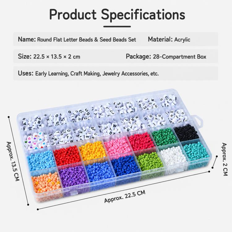 28-grid DIY Beaded Bracelet Kit for Amblyopia Training, 28-grid