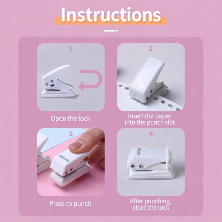 KW-TRIO DIY Mini Hole Punch Single Hole Punch