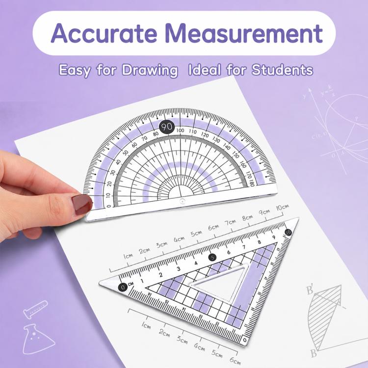 8PCS / Set Compass and Ruler Set For Students