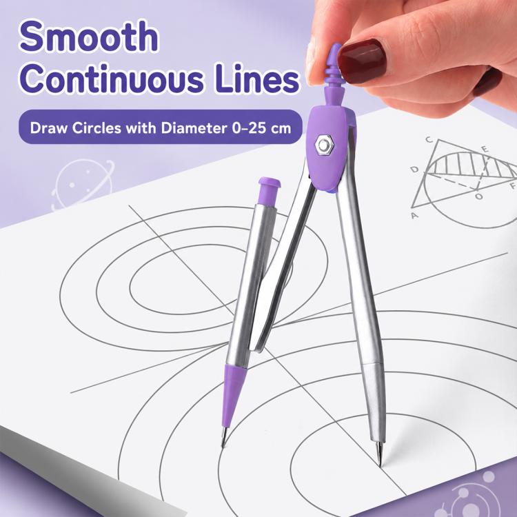 8PCS / Set Anti-myopia Compass and Ruler Set For Students