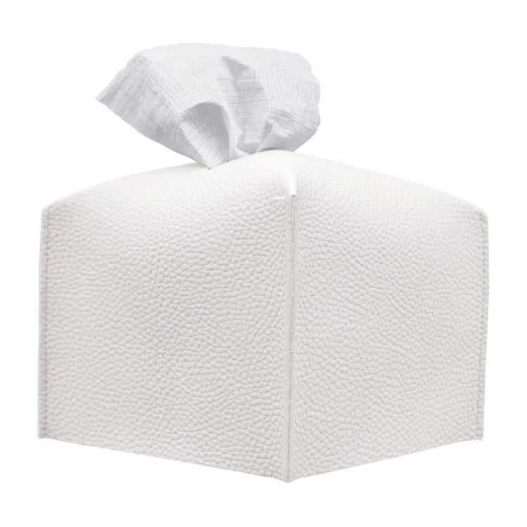 Dustproof PU Leather Tissue Storage Box, Square, Oblong