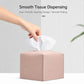 Dustproof PU Leather Tissue Storage Box, Square, Oblong