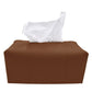 Dustproof PU Leather Tissue Storage Box, Square, Oblong