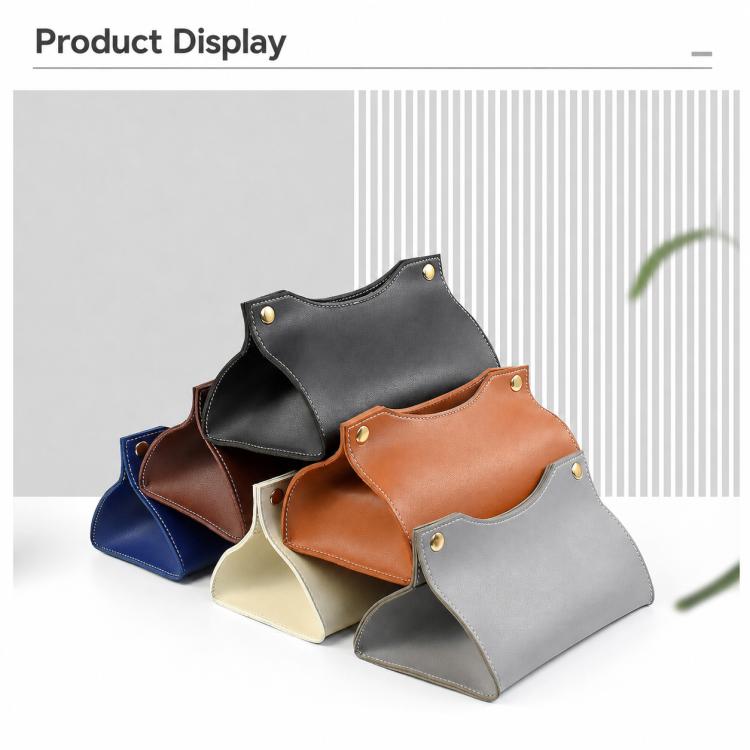 Storage Bag Style Dustproof PU Leather Tissue Box