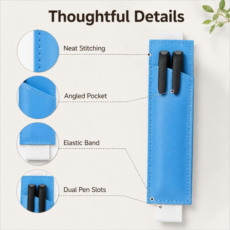 Leak-Proof Multi-Functional PU Leather Pen Sleeve