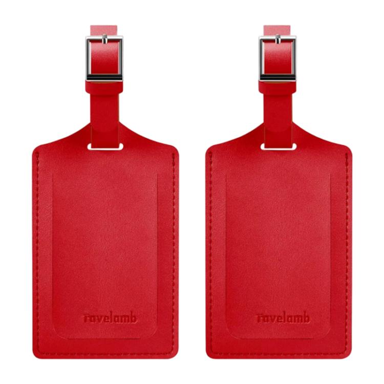 1 Pair Vintage PU Leather Luggage Tag