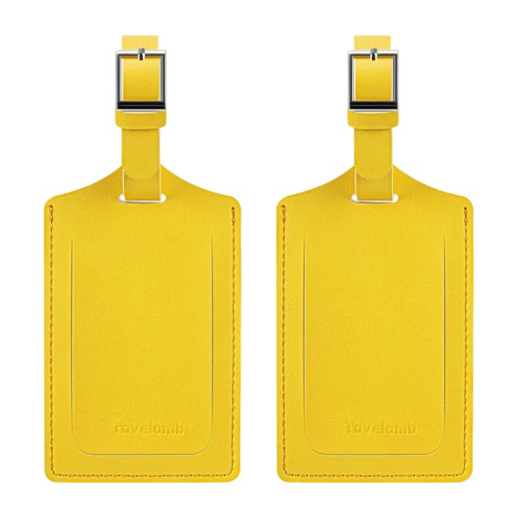1 Pair Vintage PU Leather Luggage Tag