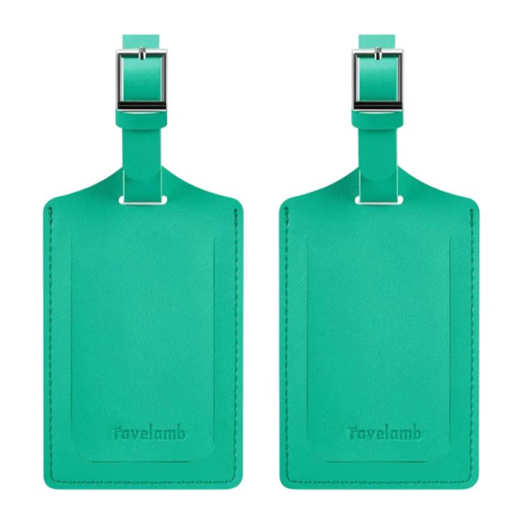1 Pair Vintage PU Leather Luggage Tag