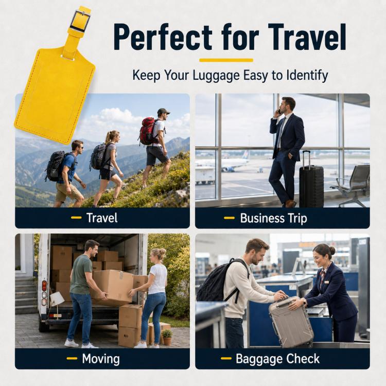 1 Pair Vintage PU Leather Luggage Tag