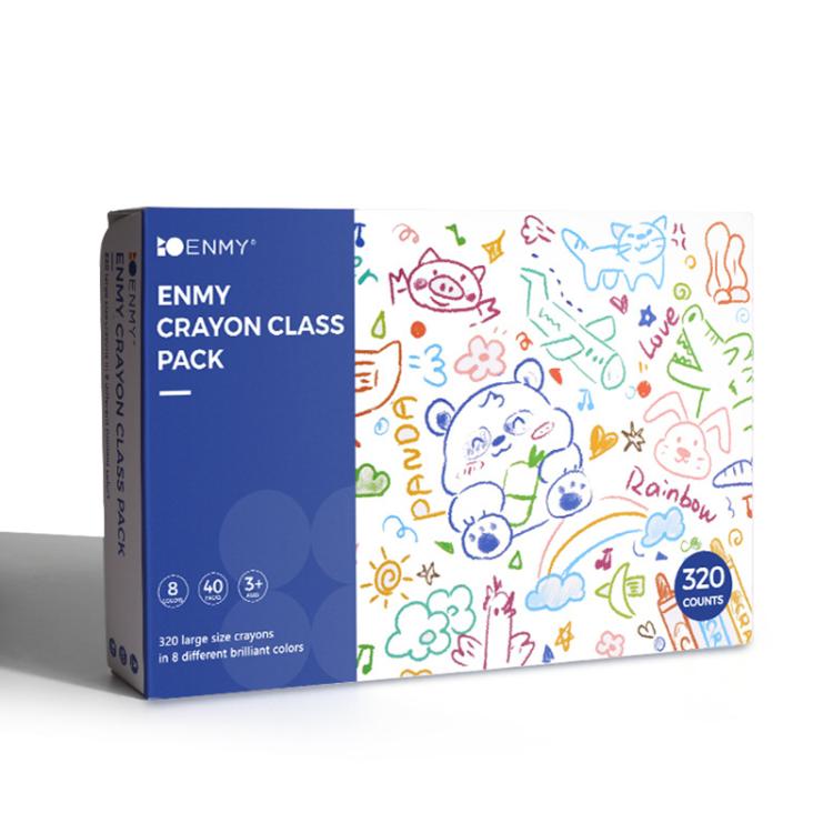 ENMY 320 PCS/Box Washable Color Crayons Oil Pastels