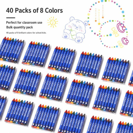 ENMY 320 PCS/Box Washable Color Crayons Oil Pastels