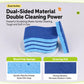 24 PCS/Pack S-Shaped Blue Wood Pulp Cellulose Scouring Sponges, 11x7x2cm