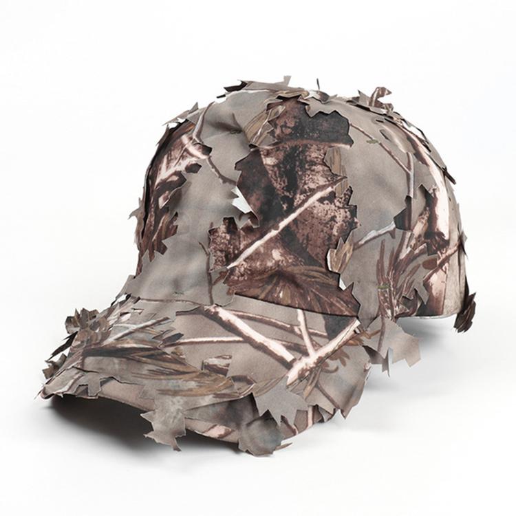 Outdoor Training Leaf Camouflage Baseball Sunshade Cap, Dome Cap