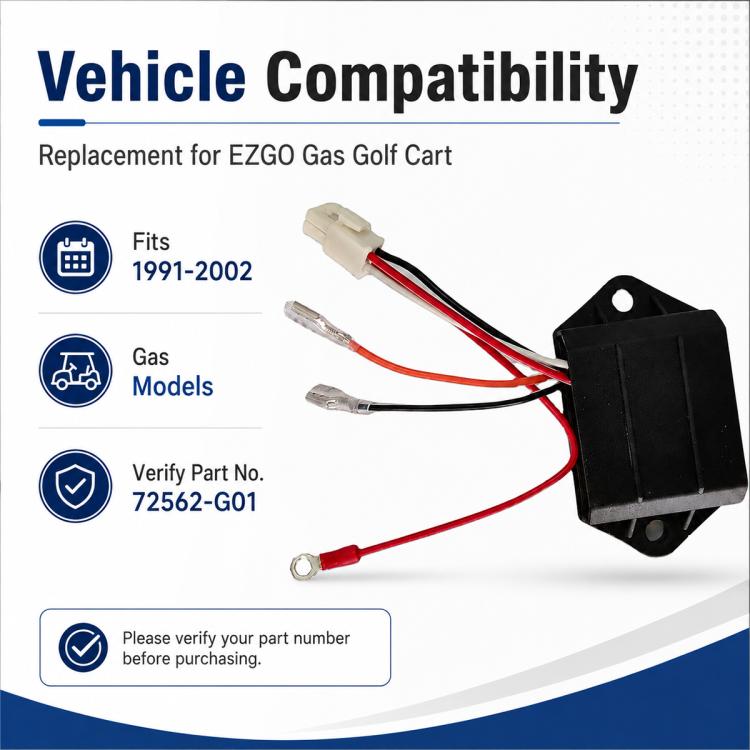 AC CDI ignitor module with wire harness and ring terminal, black housing