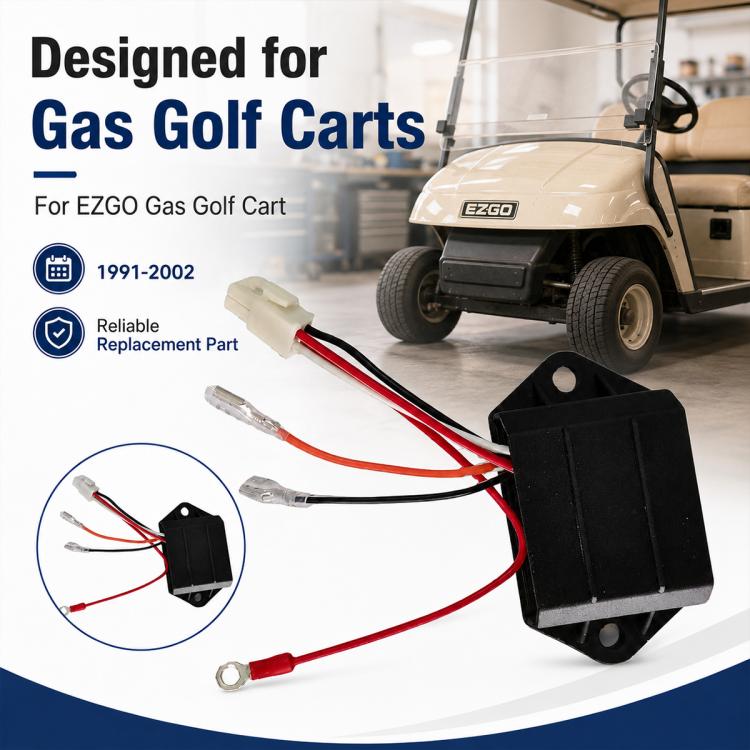 AC CDI ignitor module with wire harness, black ignition box for gas golf carts