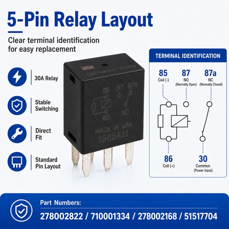 30A 5-Pin Multi-Purpose Relay for Sea-Doo PWC Jet Ski