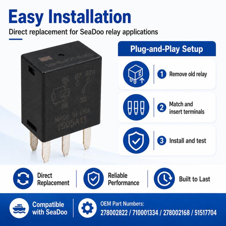30A 5-Pin Multi-Purpose Relay for Sea-Doo PWC Jet Ski