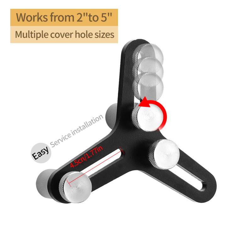 Piston ring squaring tool with thickness gauge and three adjustment anvils