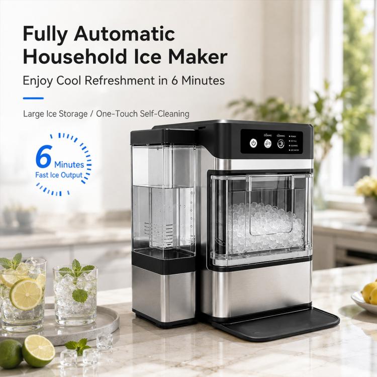 Commercial Household Fully Automatic Intelligent Ice Maker, US Plug, UK Plug, EU Plug