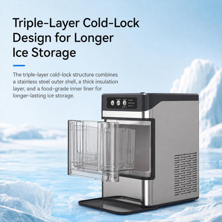 Commercial Household Fully Automatic Intelligent Ice Maker, US Plug, UK Plug, EU Plug