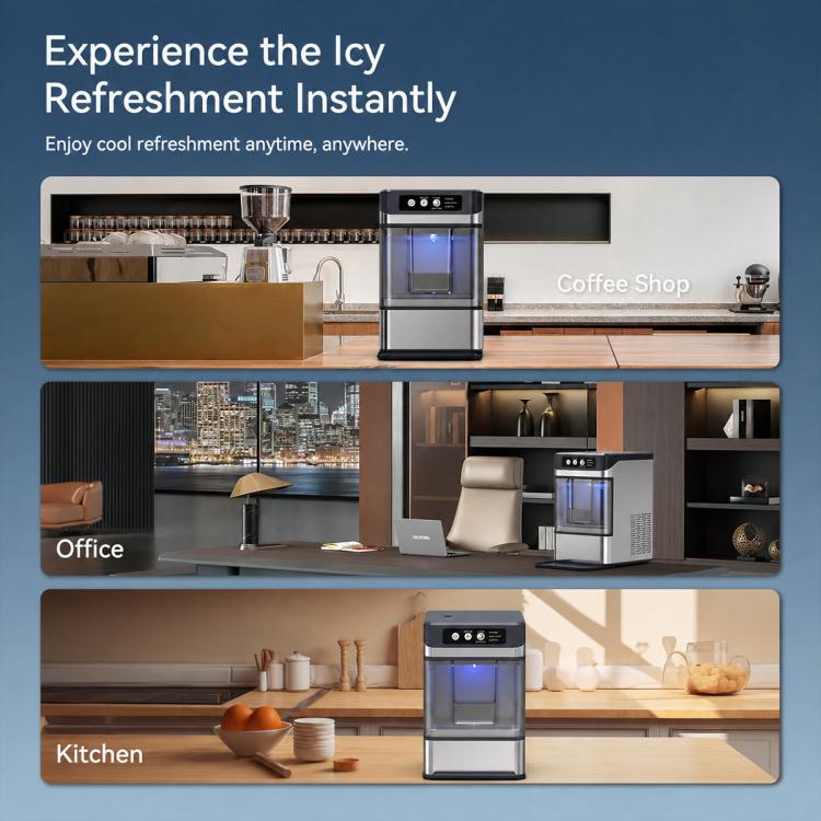 Commercial Household Fully Automatic Intelligent Ice Maker, US Plug, UK Plug, EU Plug